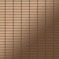 Alloy Alloy - Mosaic tile massiv metal Titanium Amber brushed copper 1.6mm thick Cabin-Ti-AB