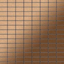Alloy Alloy - Mosaic tile massiv metal Titanium Amber brushed copper 1.6mm thick