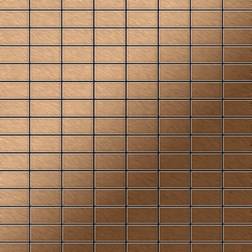 Alloy - Mosaic tile massiv metal Titanium Amber brushed copper 1.6mm thick