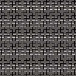 Alloy - Mosaic tile massiv metal Titanium Smoke brushed 1.6mm thick Swiss Cross-Ti-SB