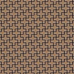 Alloy Alloy - Mosaic tile massiv metal Titanium Amber brushed copper 1.6mm thick Swiss