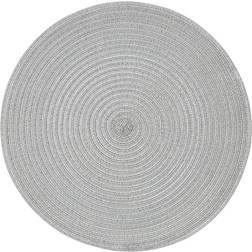 Premier Housewares Round Thread Place Mat Silver