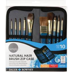 Daler Rowney Simply Watercolour Natural Hair Brush Zip Case (10pc) (The Art Of Giving) by Daler Rowney