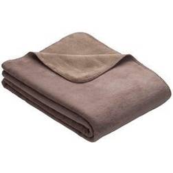 Ibena Uni Doubleface blanket Dublin espresso/brown 150x200cm