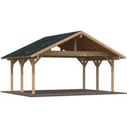 Palmako Robert carport brun grundbehandlet 20,6 m2 (Gebäudefläche )