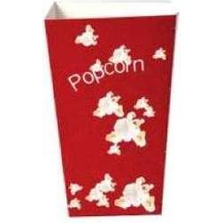 Diverse Popcornbæger 50 Stk. Rød med hvide popcorn