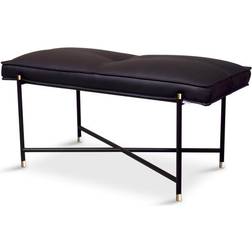 Handvärk Piano Bench Black/Brass Frame