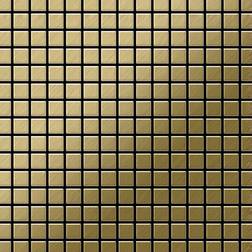Alloy Alloy - Mosaic tile massiv metal Titanium Gold brushed gold 1.6mm thick Mosaic-Ti-GB