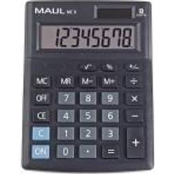 Maul MC 8 Calculatrice de bureau noir Ecran: 8 à pile(s) solaire