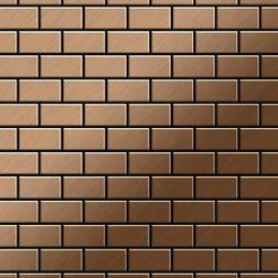 Alloy Mosaic tile massiv metal Titanium Amber brushed copper 1.6mm thick House-Ti-AB