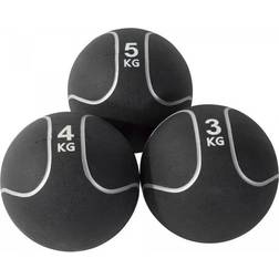 Gorilla Sports Medicinboldpakke Sort/Silver 6kg/12kg/15kg Pakke 6 kg