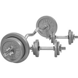 Gorilla Sports Curlstang Hantlar IRON 70 kg