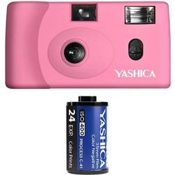 Yashica MF-1 Snapshot Art 35mm Film Camera, Pink