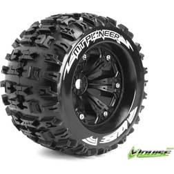 Minicars Tire & Wheel MT-PIONEER 3,8" Black 1/2-Offset (2)