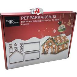 East Import Pepparkakshus Mall Silver 10-Set Utstickare