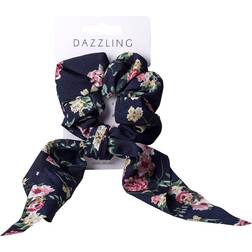 Dazzling Hår scrunchie tail blommig