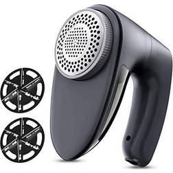 Fabric POPCHOSE Fabric Shaver, Rechargeable Lint Remover with 6-Blades and Electrostatic Brush, Effectively and Quickly Remove Fuzz for Clothes, Sweater, Couch, Blanket, Curtain, Wool, Cashmere