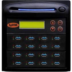 Systor 1 to 15 USB 3.0/3.1 Duplicator & Sanitizer 6GB/Min Standalone Multiple Flash Memory Copier & Storage Drive Eraser, Speeds Up to 100MB/Sec