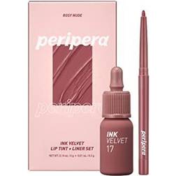 Peripera Velvet Lip Liner Set - Rosy Nude