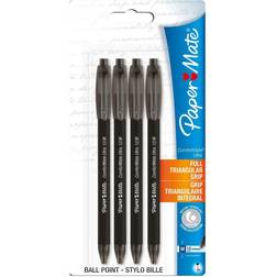 Paper Mate ComfortMate Ultra kulspetspenna, medium skrivspets (1,0 mm) svart, 4 stycken