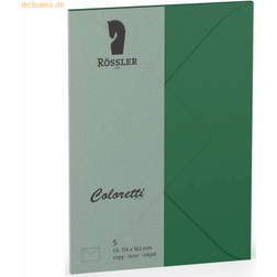 Rössler Coloretti kuvert, 80 gsm, C6, 5 delar skog