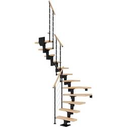 Dolle Dublin Halvsvingstrappe 6-Lakeret Bøg 360 cm