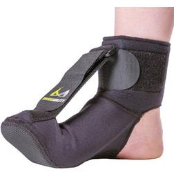 BraceAbility Plantar Fasciitis Night Sock Soft Stretching Splint & Sleep Support Brace M Black M