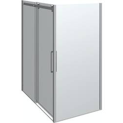 Scanbad Maxi Deluxe skydedør 100x160x200cm m/klart Skydedør Klart glas (x)