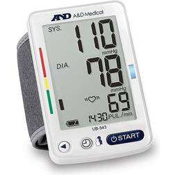 A&D Medical Premium Wrist Pressure Monitor (UB-543) White