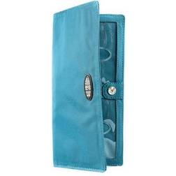 Skinny Executive Bi-Fold Checkbook Slim Wallet, Holds Up to Cards, Ocean