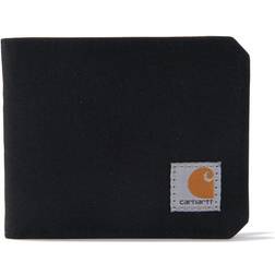 Carhartt Standard Bifold and Passcase, Durable Billfold Wallets, Available Styles, Nylon Duck Black, One