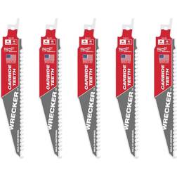 Milwaukee 48005541 150mm x 6Tpi Wrecker Reciprocating Saw Blade Pack Of 5