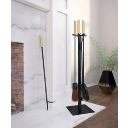 Southern Enterprises Vancedale Gold and black Fireplace Tool, Set of Four