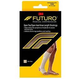 Futuro Therapeutic Open Toe/Heel Knee Length Stockings for Men and Women, Medium, Beige CVS