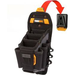 Toughbuilt 6.25 in. 15-Compartment Large Technician 10-Pocket Pouch, Black