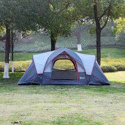 OutSunny Camping Tent Grey 1800 x 2300 x 4550 mm