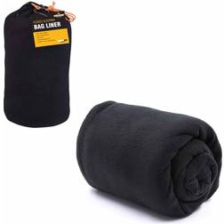 Milestone Camping Fleece Sleeping Bag Liner Black