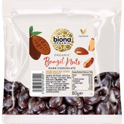 Biona Chocolate Covered Brazil Nuts 80g