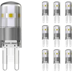 Noxion Fordelspakke 10x Bolt LED Capsule G9 1.9W 200lm 827 ekstra varm hvid erstatter 20W