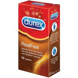 Durex 10 stk. Real Feel Kondomer (latexfri) (Guld folie)