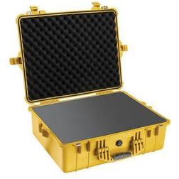 Pelican 1600 Watertight Hard Case with Foam insert Yellow