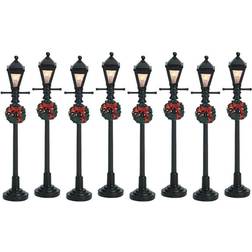 Lemax Gas Lantern Street Lamp Set Of 8 B/o (4.5v)