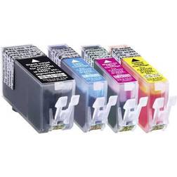 Basetech Inktcartridge Vervangt Canon PGI-525PGBK - Zwart/Cyaan/Magenta/Geel