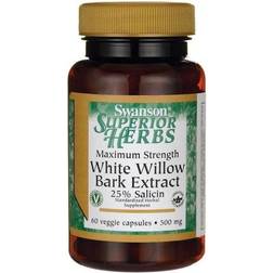 Swanson White Willow Bark Extract, 500mg 60 pcs