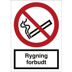 OS Forbudsskilt Rygning forbudt A4 297