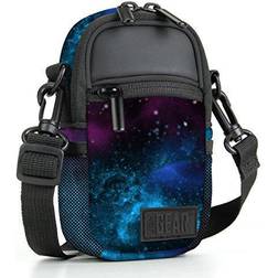 USA Gear Compact Point and Shoot Camera Case Galaxy Sling Bag with Rain Cover Pockets and Shoulder Strap