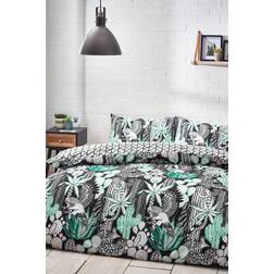 Furn Arizona Printed Reversible Duvet Cover White, Black, Multicolour