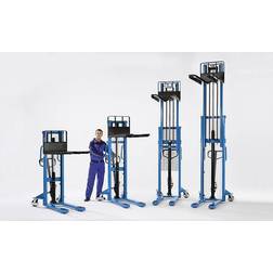 High lift stacker, lifting range 90 1200 mm, max. load 1000 kg, overall height 1730 mm