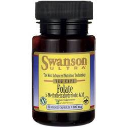 Swanson Folate 5-Methyltetrahydrofolic Acid, 800mcg