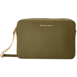 Michael Kors Jet Set Large Saffiano Leather Crossbody Bag - Olive